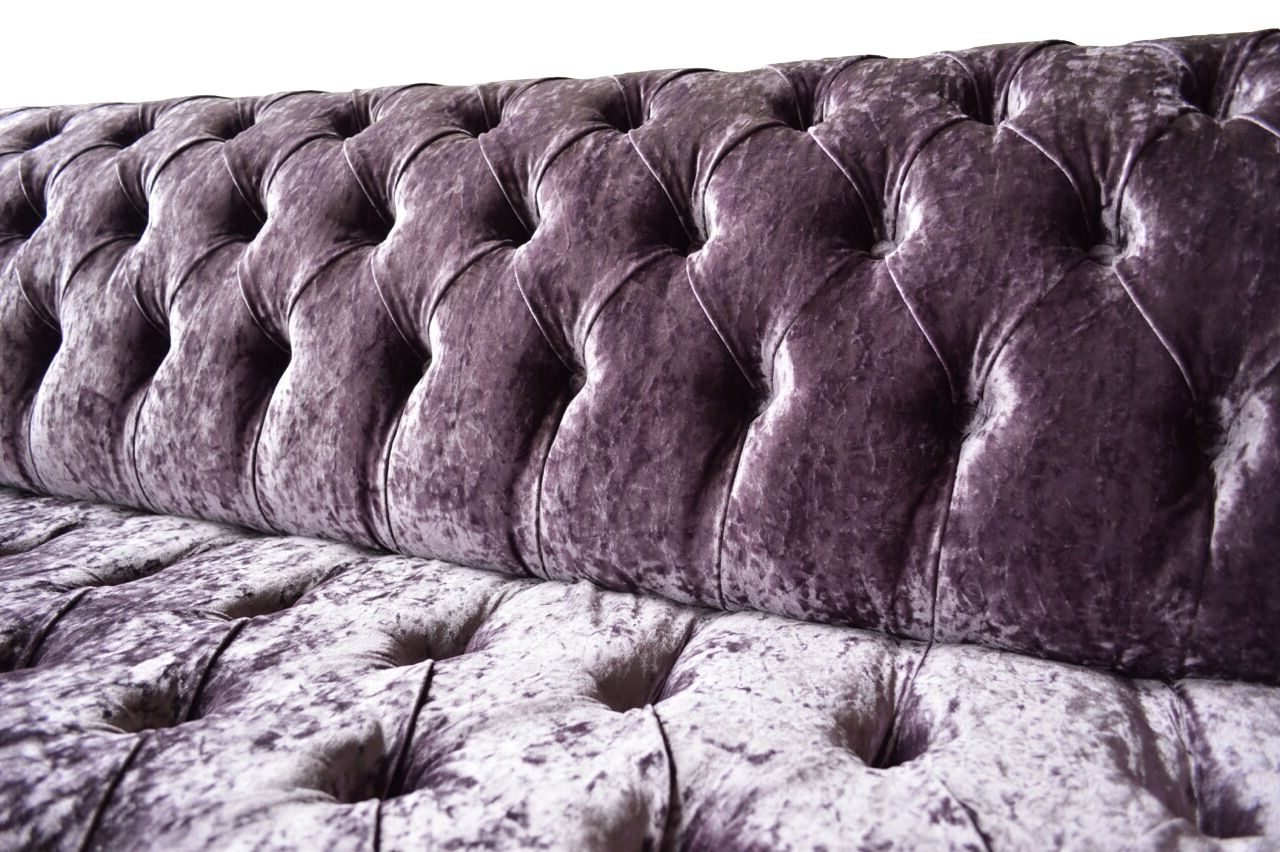 Sofa lila JVmoebel Chesterfield Chesterfield-Sofa in Großes 3-Sitzer modernes