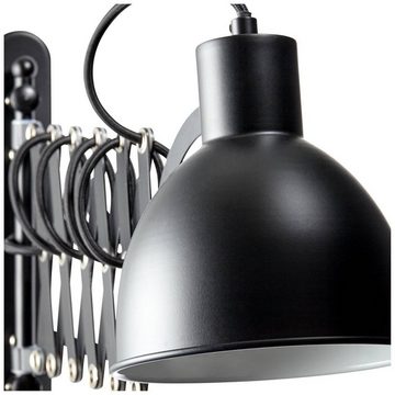 Brilliant Wandleuchte Sandra 2, Lampe Sandra 2 Wandleuchte schwarz matt 1x D45, E14, 40W, geeignet f