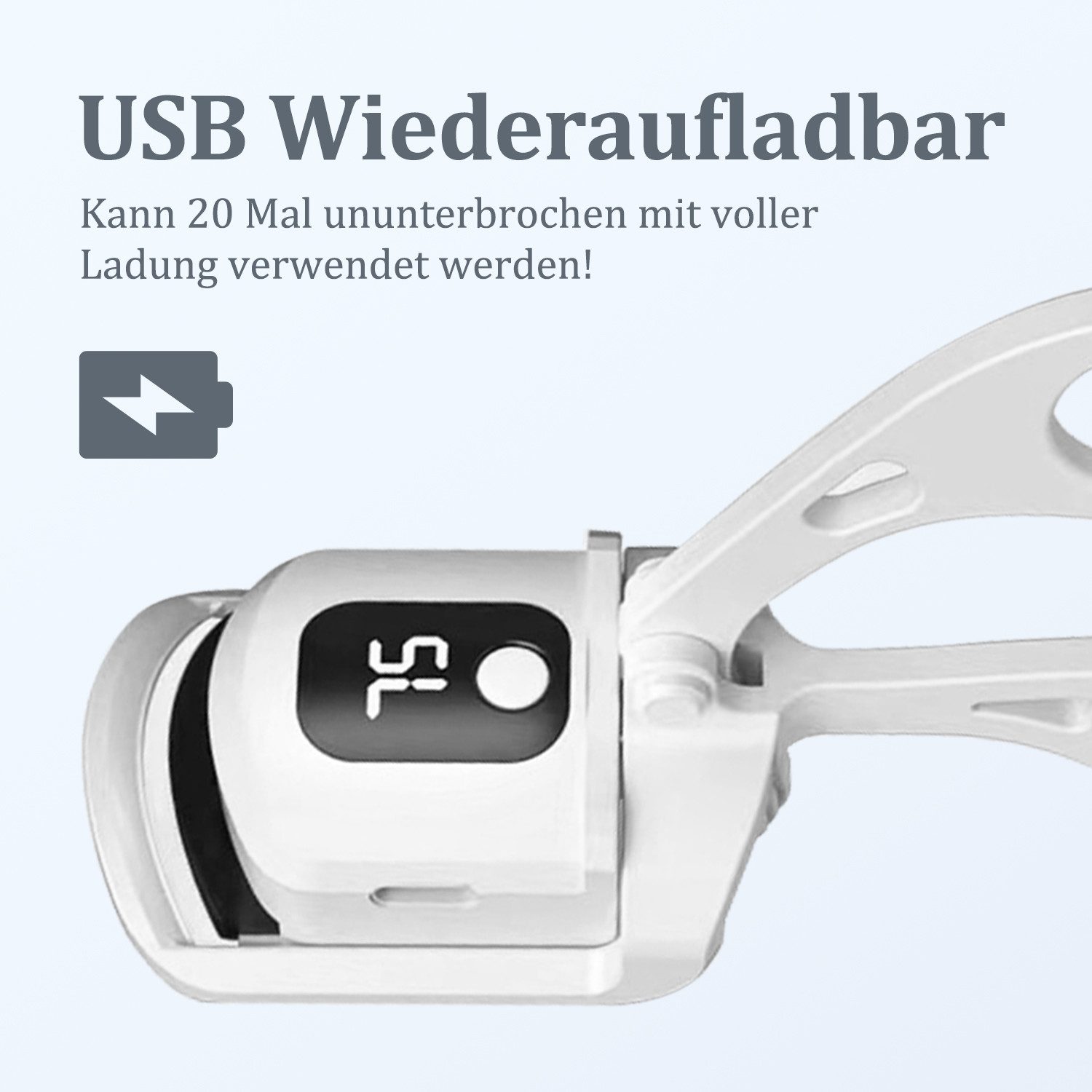 DESUO Wimpernzange Elektrische Wimpernzange Beheizbar 3 Temperaturmodi Wiederaufladbarer