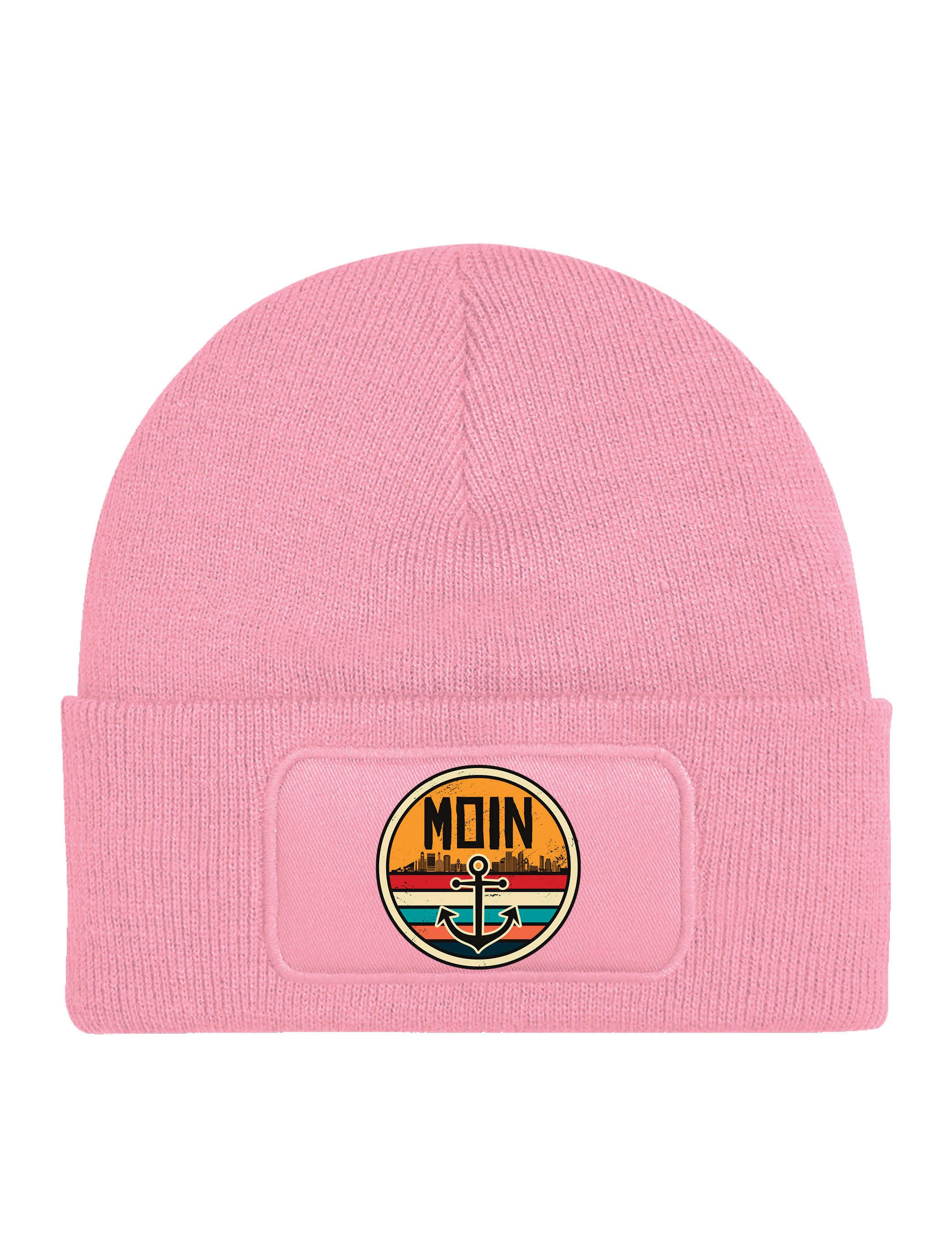 Youth Designz Beanie Unisex Kinder Beanie Mütze "Moin Anker" cooler Spruch Print Geschenk mit lustigen und stylischen Aufdruck für Jungen und Mädchen Statement