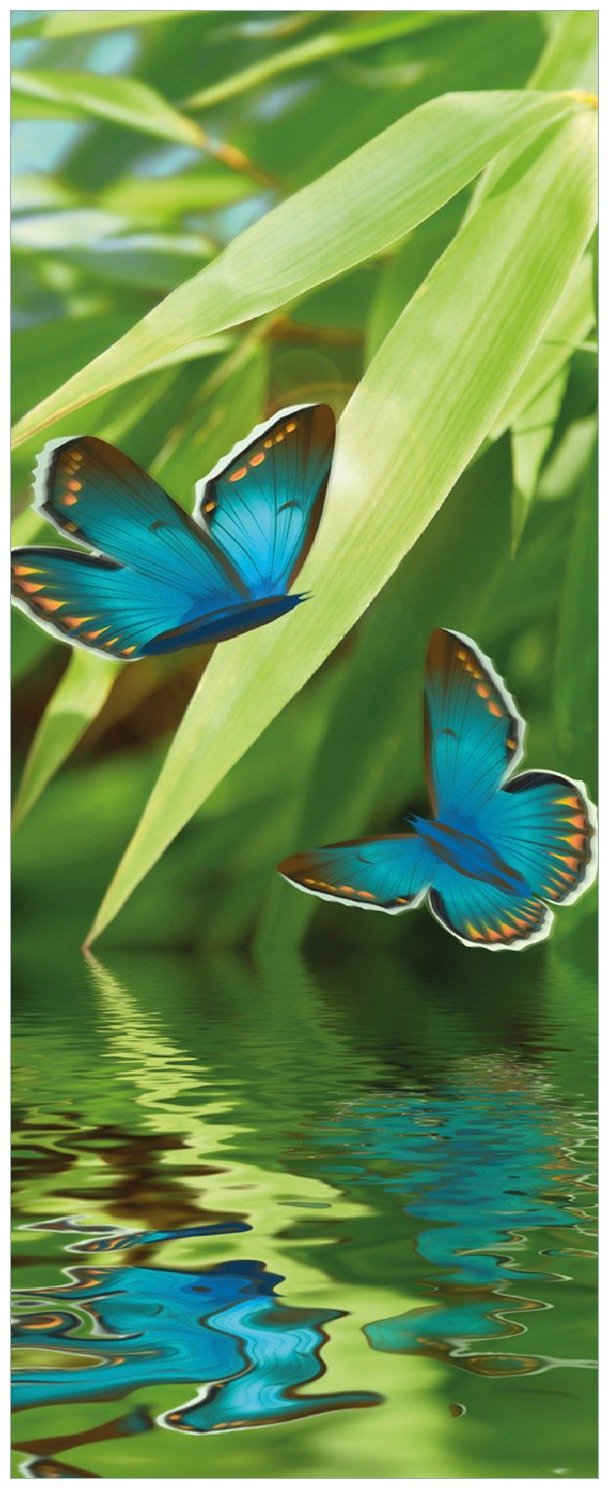 Wallario Memoboard Schmetterlinge in Reflektion