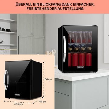 Klarstein Getränkekühlschrank HEA-Beersafe-M-OX 10034847A, 54 cm hoch, 40.5 cm breit, Mini Kühlschrank ohne Gefrierfach klein Getränkekühlschrank Glastür