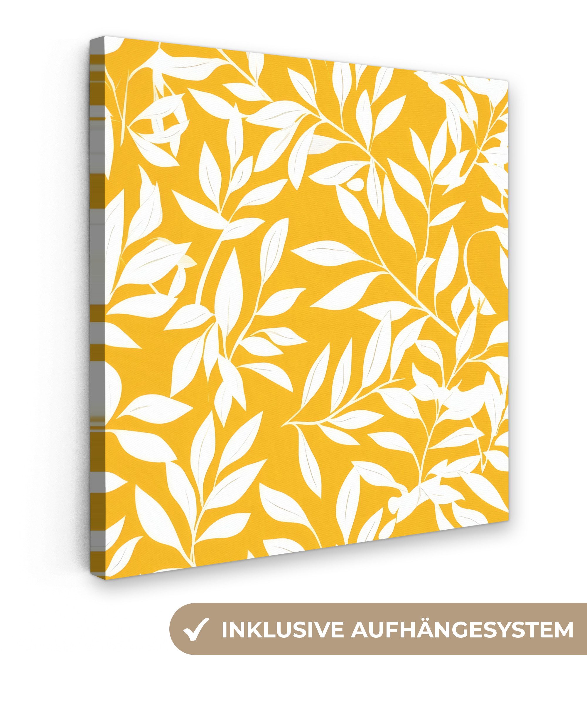 OneMillionCanvasses® Leinwandbild Blätter - Zweige - günstig online kaufen