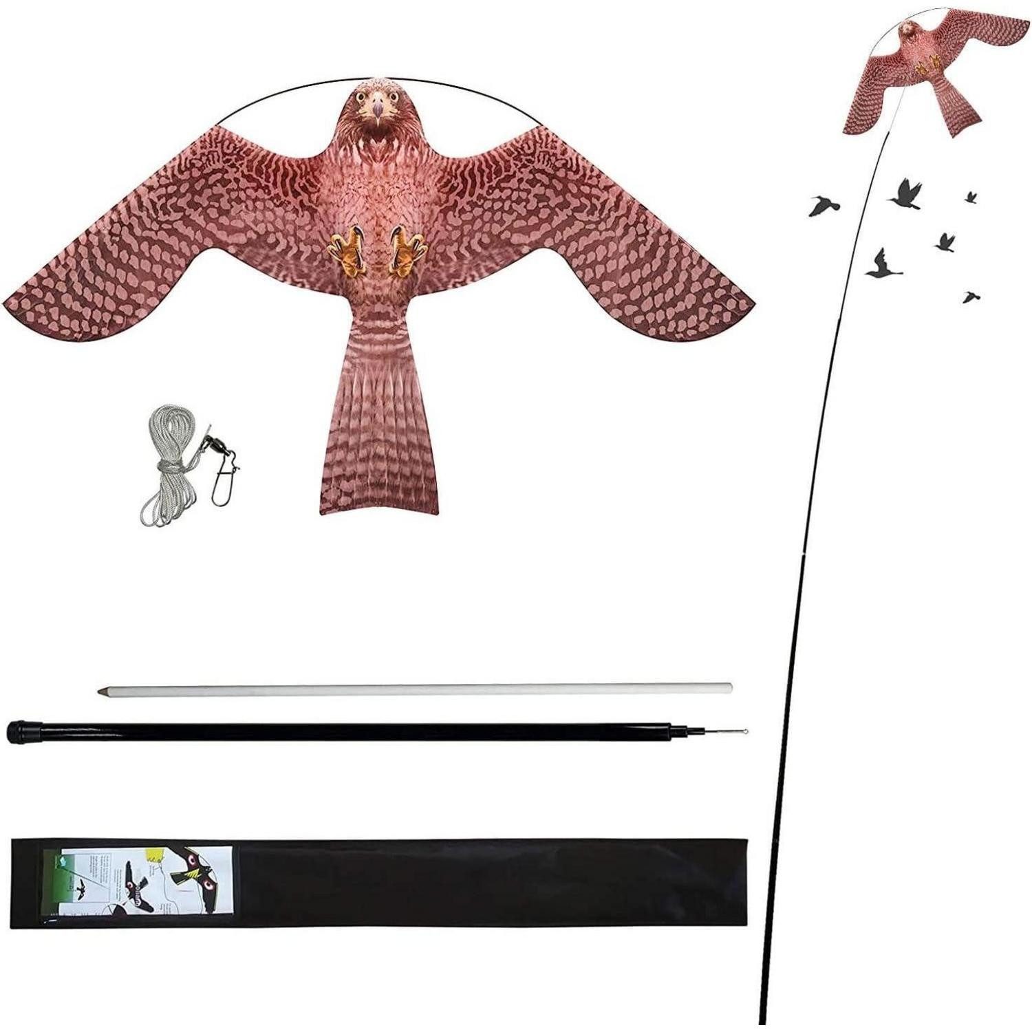LuxusKollektion Kite Vogelschutzdrachen Adler Bird Scarer Kite 4m Teleskopstange