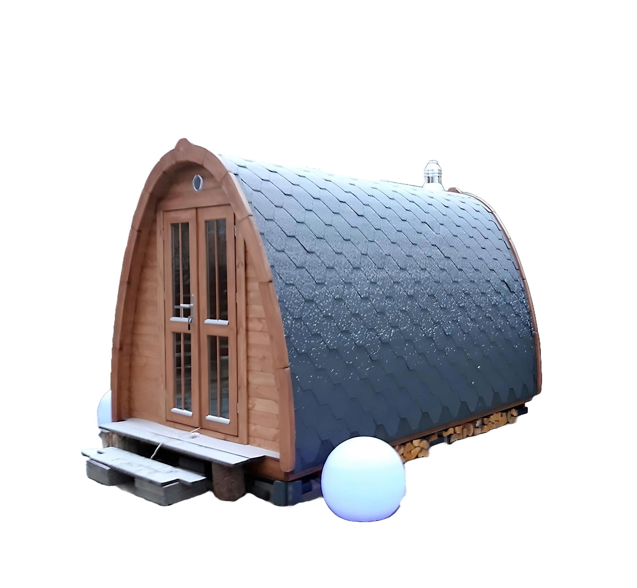 Xlmoebel Saunahaus Garten-Sauna aus Holz für den Außenbereich Trockensauna 350x240x260, (Holzsauna) Hergestellt in Europa