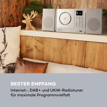 Auna Connect Vertical Radio (Internet/DAB+/FM Radio, 10 W, Stereoanlage Küchenradio Digitalradio Bluetooth Kompakt Musikanlage)