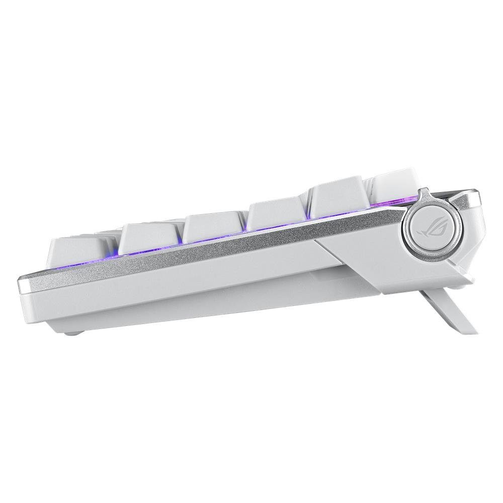 Asus ROG Azoth White Gaming-Tastatur (QWERTZ, RGB-LED, Mechanisch, USB, Bluetooth, Funk, ergonomisches Design) – Bild 5 von 5