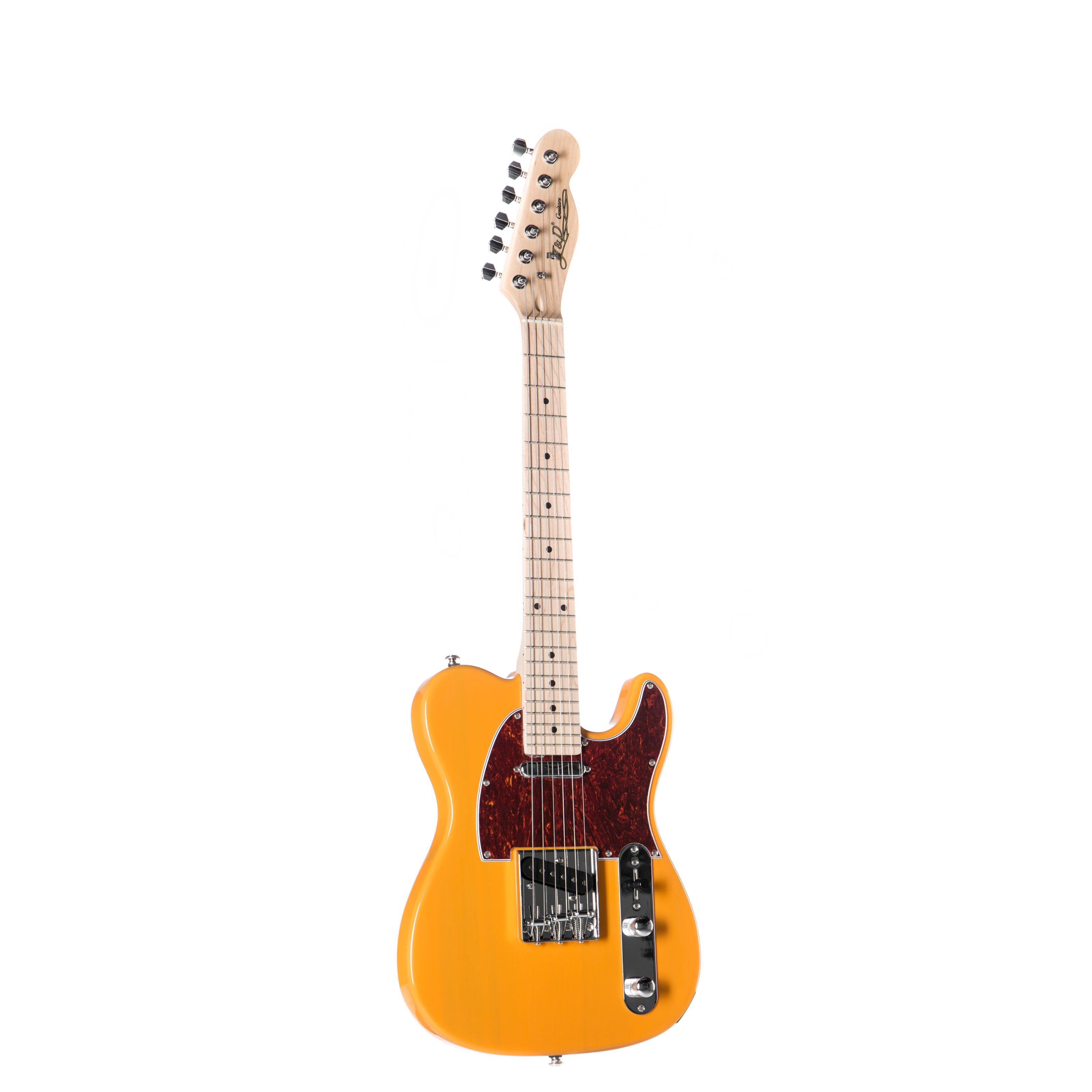 J & D E-Gitarre, E-Gitarre im TL-MINI-Stil mit Erle-Korpus Ahorn-Hals Keramik Single Coil Butterscotch Blonde Vintage Style, E-Gitarren, T-Modelle, E-Gitarre, TL-MINI-Stil, Butterscotch Blonde