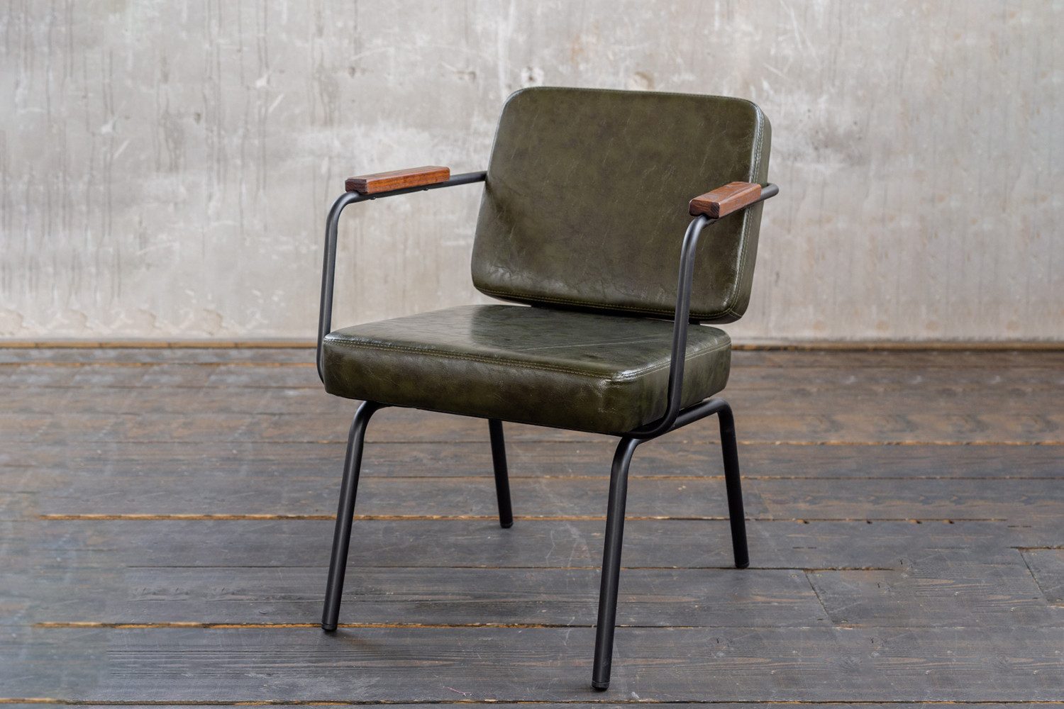 KAWOLA Esszimmerstuhl VISU, Stuhl Kunstleder grün günstig online kaufen