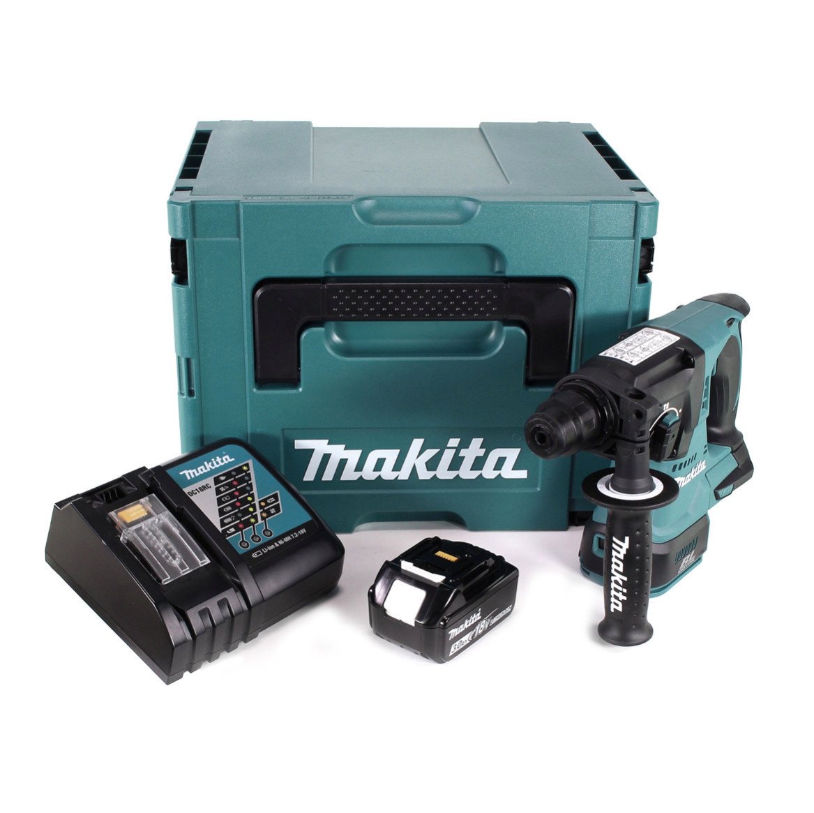 Thumbnail - Makita Schlagbohrmaschine DHR 242 RF1J Akku Bohrhammer 18V 2,4J SDS-plus Brushless + 1x Akku 3