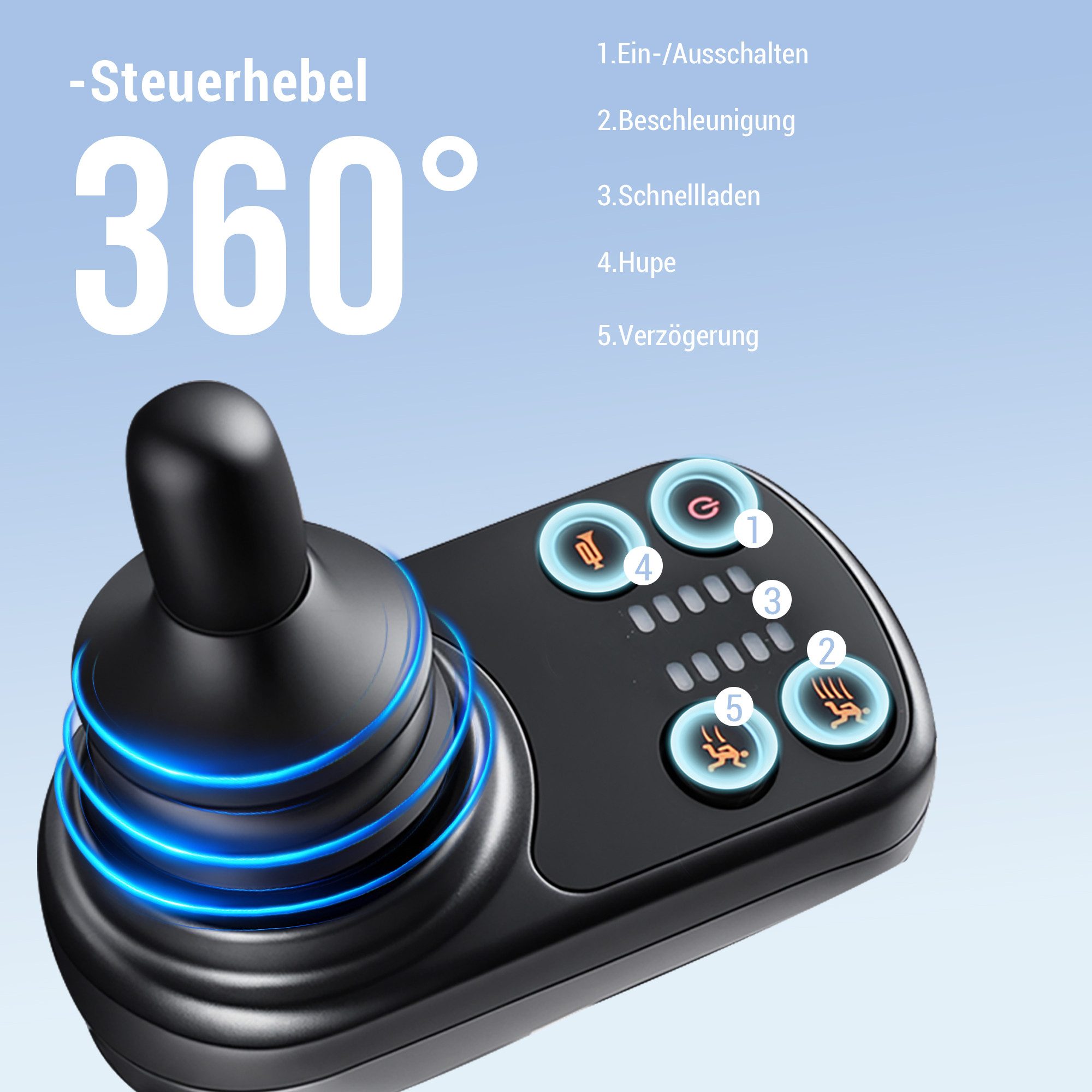 Vankel Elektrorollstuhl Elektrisch Faltbar Leicht bis 150KG, Faltbar, 25 km, seniorenmobil, 2x250W, 6,00 km/h E-Rollstuhl