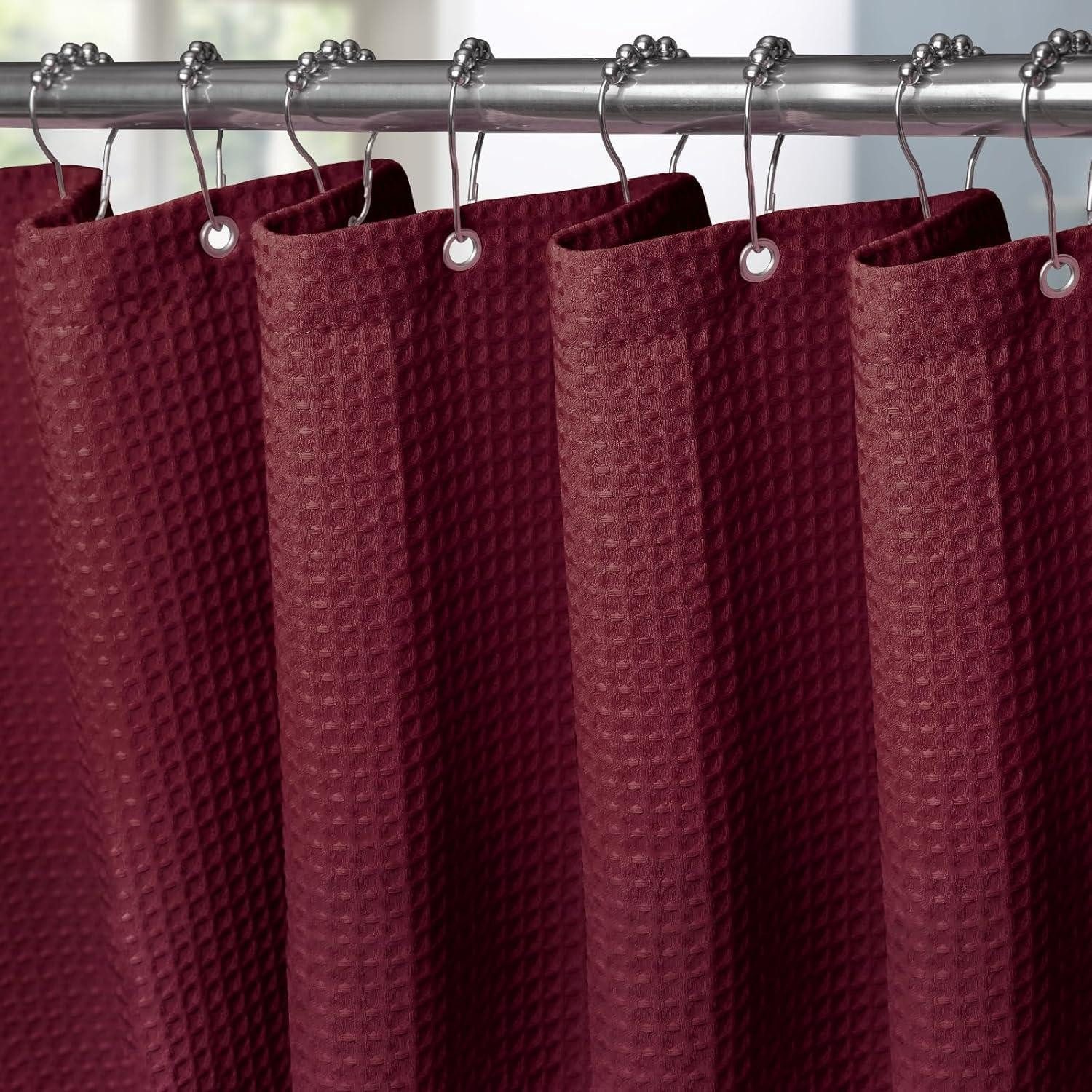 VANZAVANZU Duschvorhang Waffel Duschvorhang Metallringe Textil günstig online kaufen