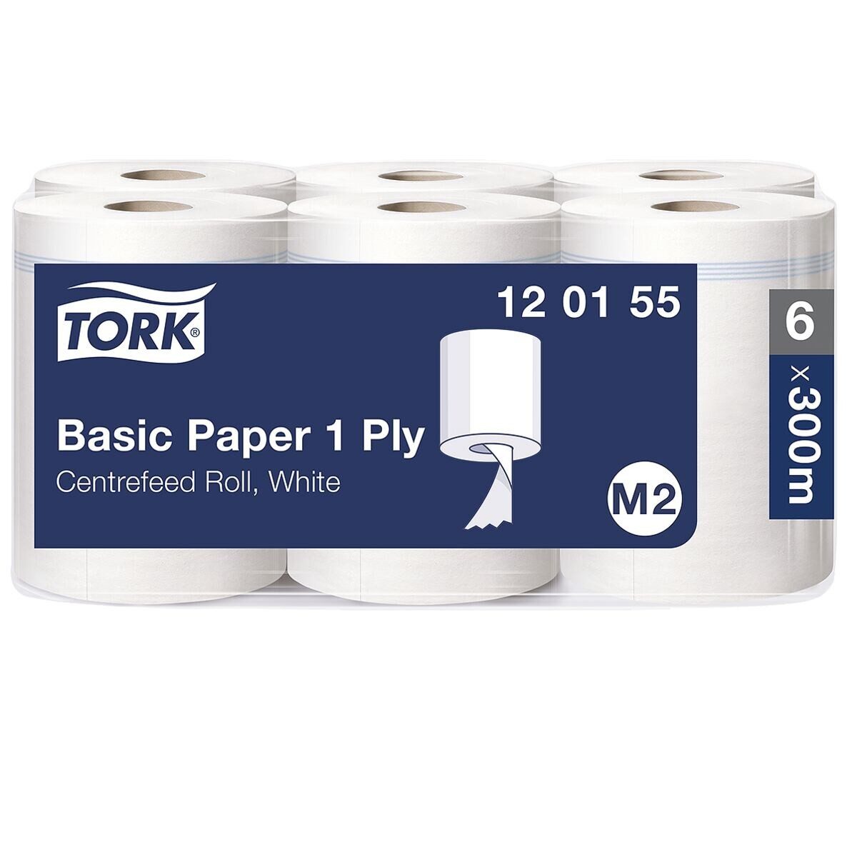 TORK Papierhandtuch Innenabrollung (6-St), 1-lagig, weiß 20 cm x 300 m/Rolle
