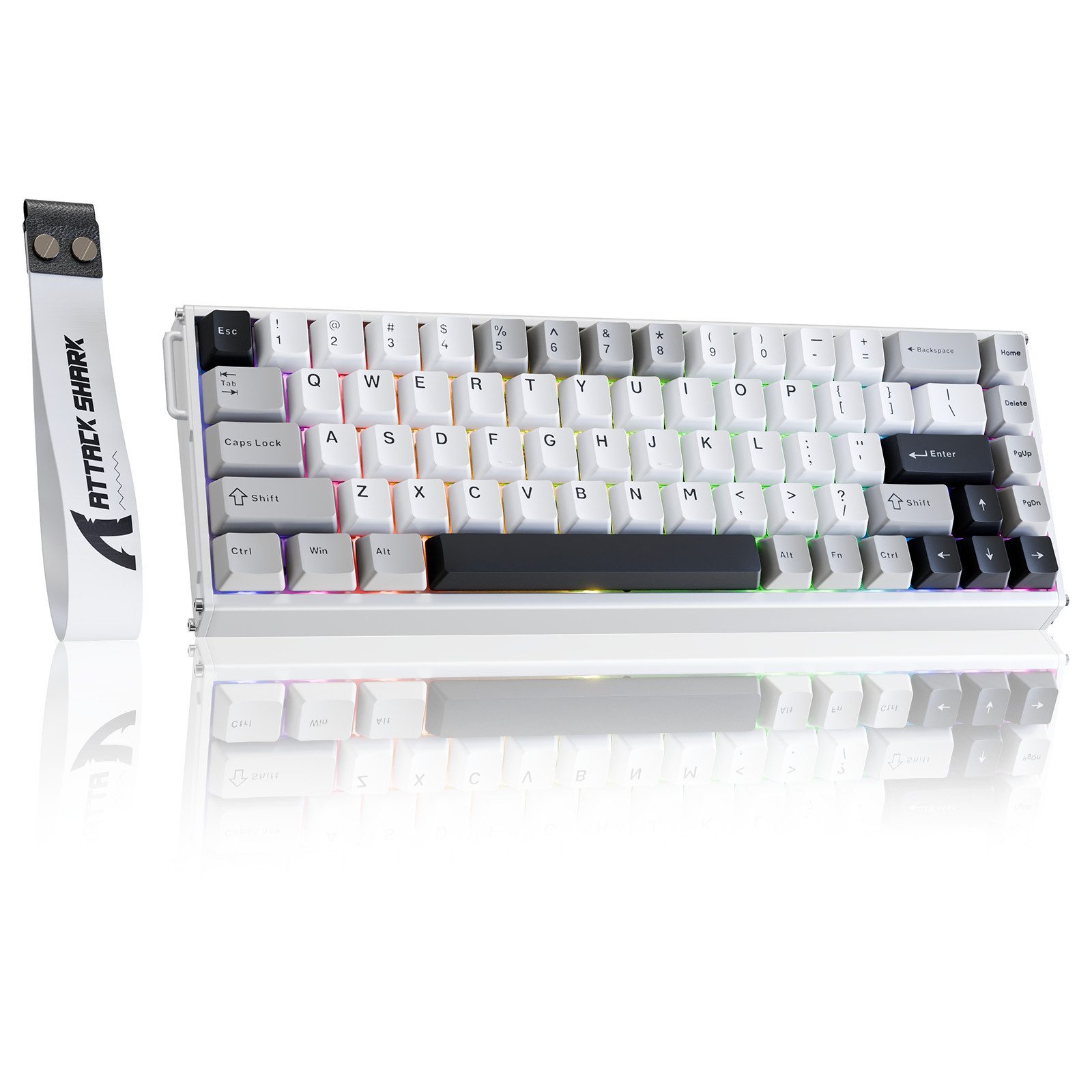ATTACK SHARK X68MAX HE Rapid Trigger Gaming-Tastatur aus Aluminium Gaming-Tastatur (0.005mm RT,8000Hz,Hall-Effekt-Magnetschalter,Einstellbare Betätigung)