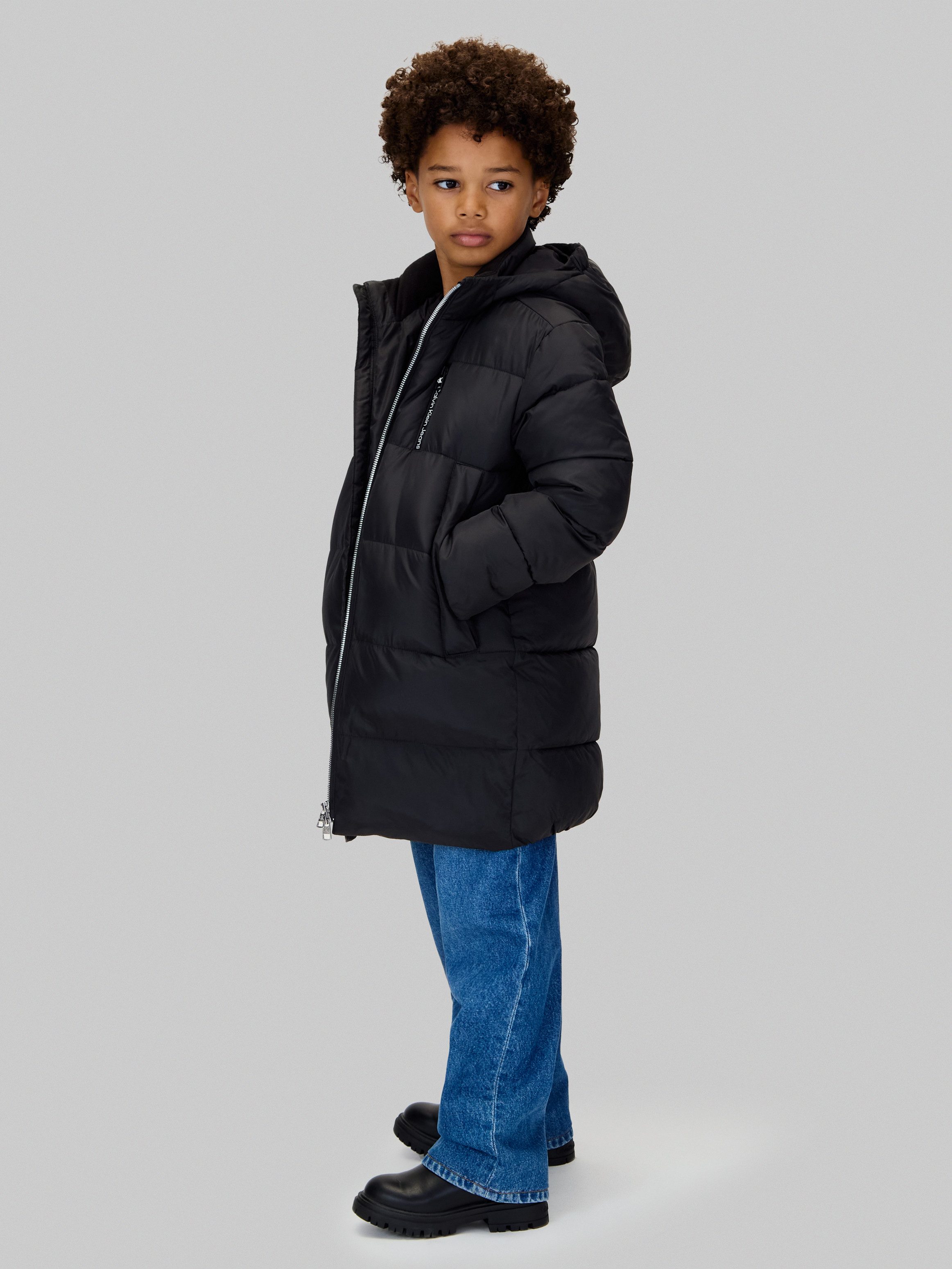 Calvin Klein Jeans Parka Essential Parka Puffer für Kinder bis 16 Jahre und mit Logopatch
