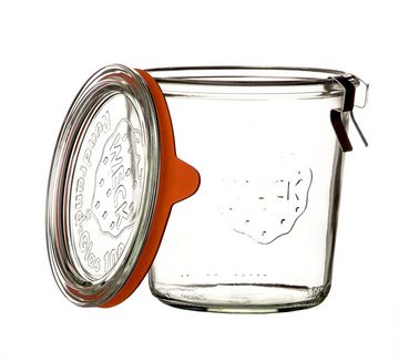WECK Einmachglas Sturzgläser 500ml Einweckgläser Komplett Set, Glas, (4-tlg)