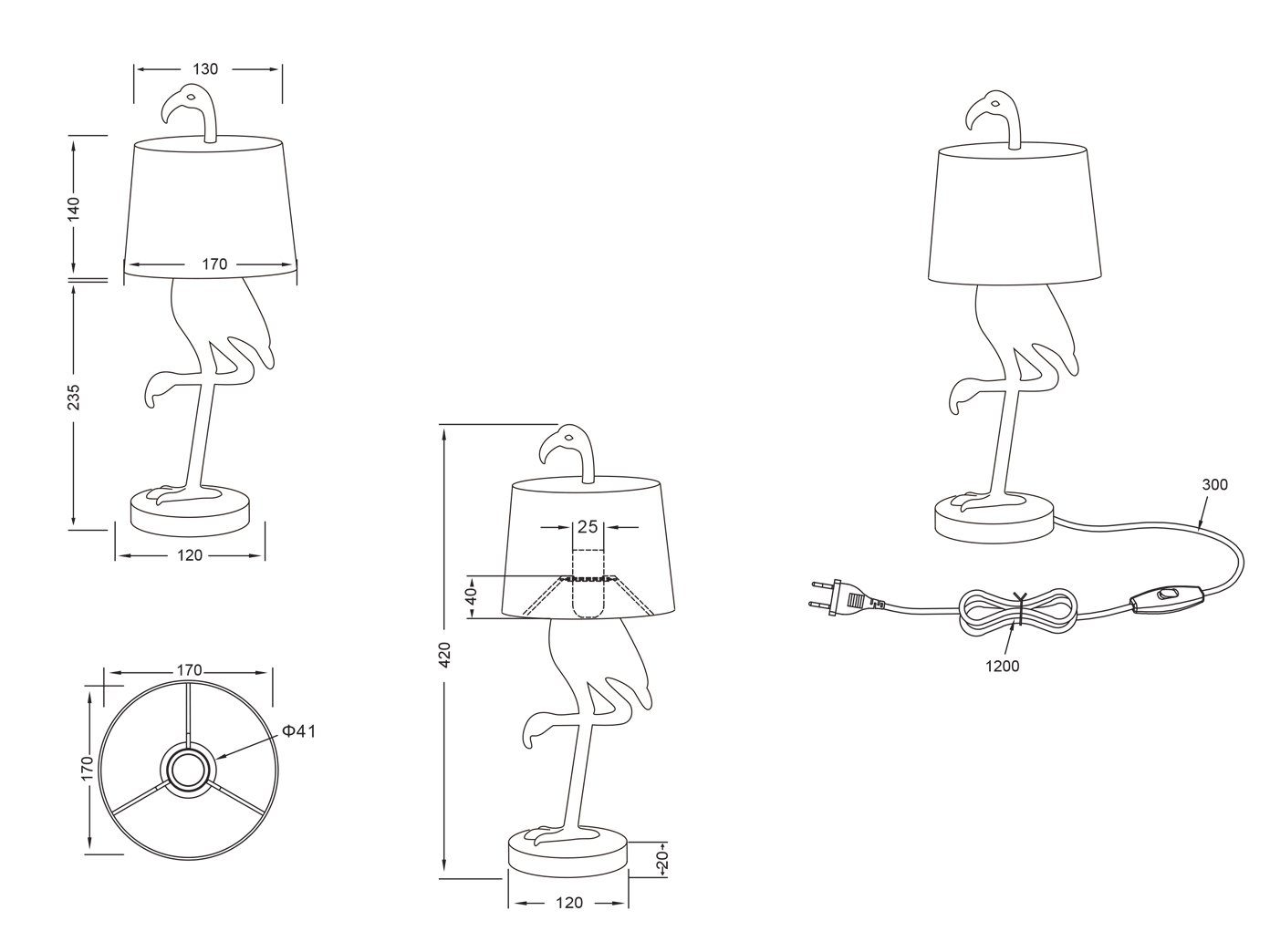 Reality Leuchten LED Tischleuchte, LED wechselbar, Warmweiß, große ausgefallene Designer-lampe Tierlampe Fensterbank gold-en H 33cm