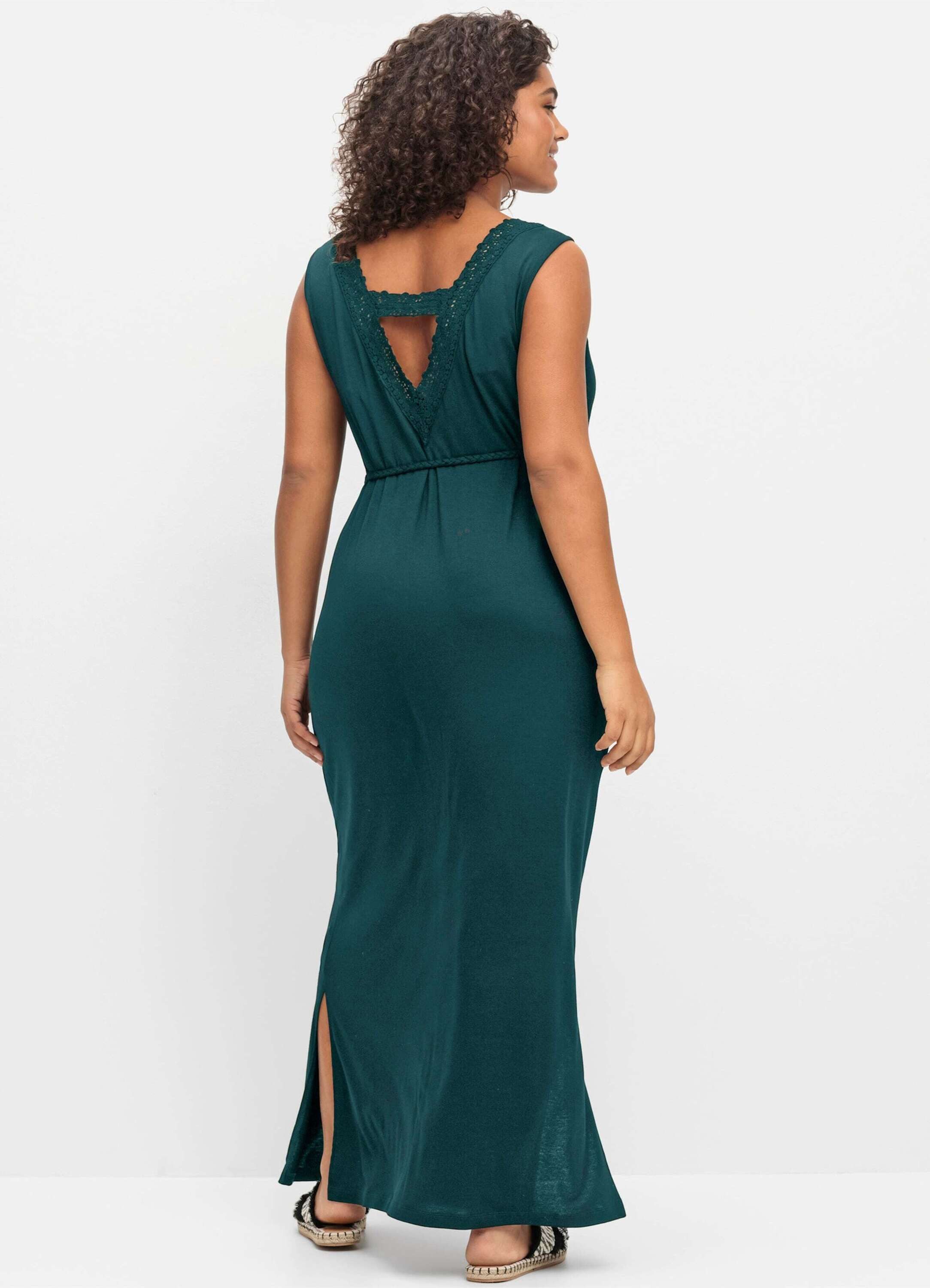 Sheego Strandkleid Maxikleid Ärmellos