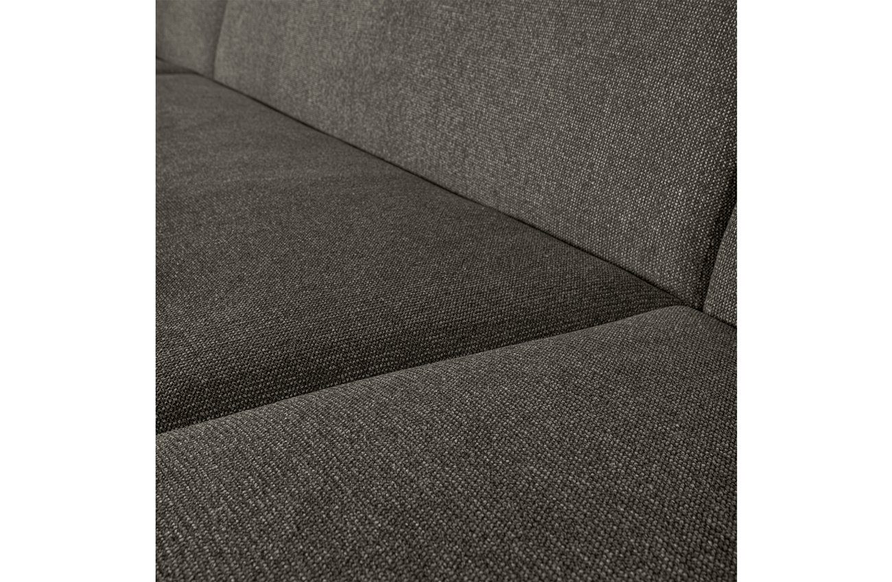 BePureHome Ecksofa U-Form Sofa Sloping Anthrazit, - freistellbar - Chenille