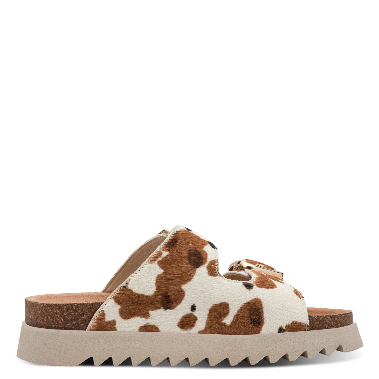 Tamaris Pantolette Sommerschuh, Schlupfschuh mit angesagtem Kuhmuster