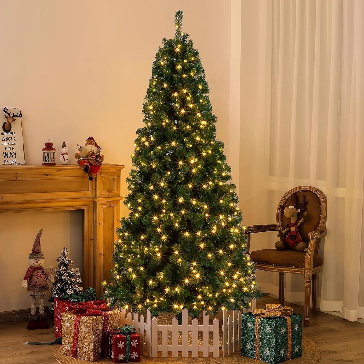 LALAHO Künstlicher Weihnachtsbaum Künstlicher Tannenbaum mit Beleuchtung, 1 günstig online kaufen