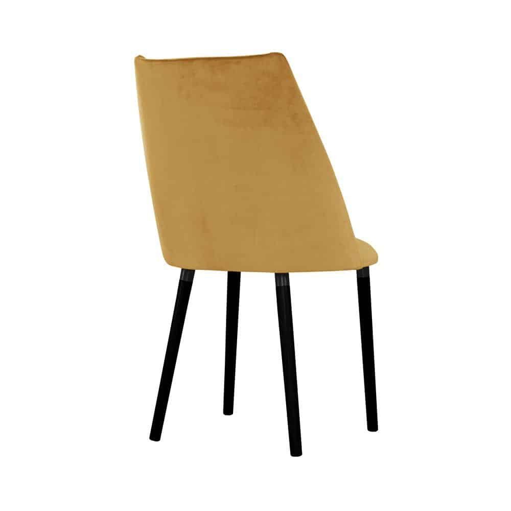 JVmoebel Stuhl, Design Wartezimmer Stuhl Neu Praxis Ess Zimmer Sitz Gelb Textil Stoff Polster Stühle