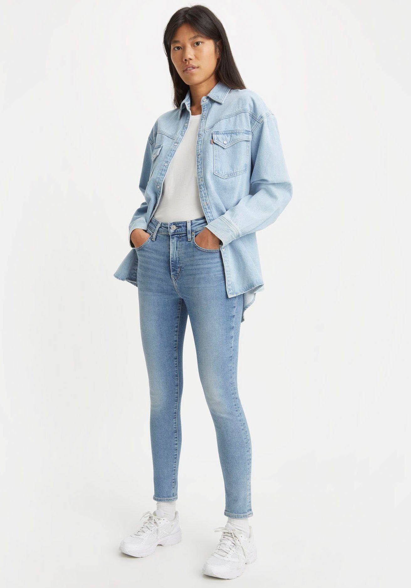 Levi's® Skinny-fit-Jeans 721 Bund High hohem rise used-denim mit skinny blue