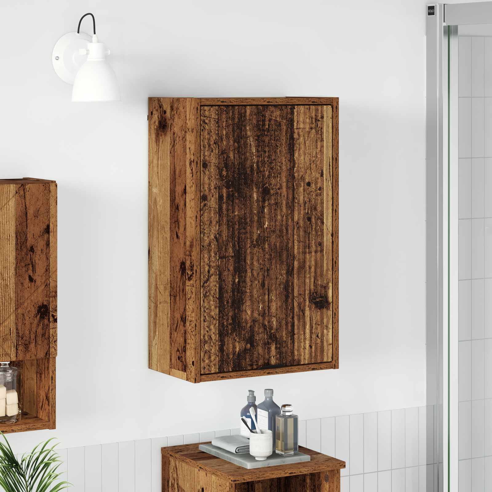 vidaXL Badezimmerspiegelschrank Badezimmerschrank Altholz 39 x 23,5 x 65 cm (1-St)