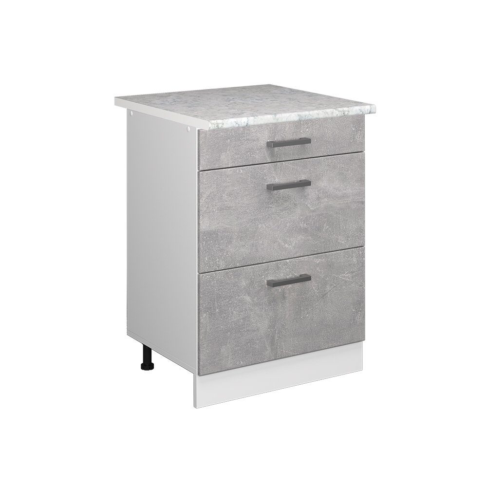 Vicco Unterschrank R-Line, Beton/Weiß, 60 cm günstig online kaufen