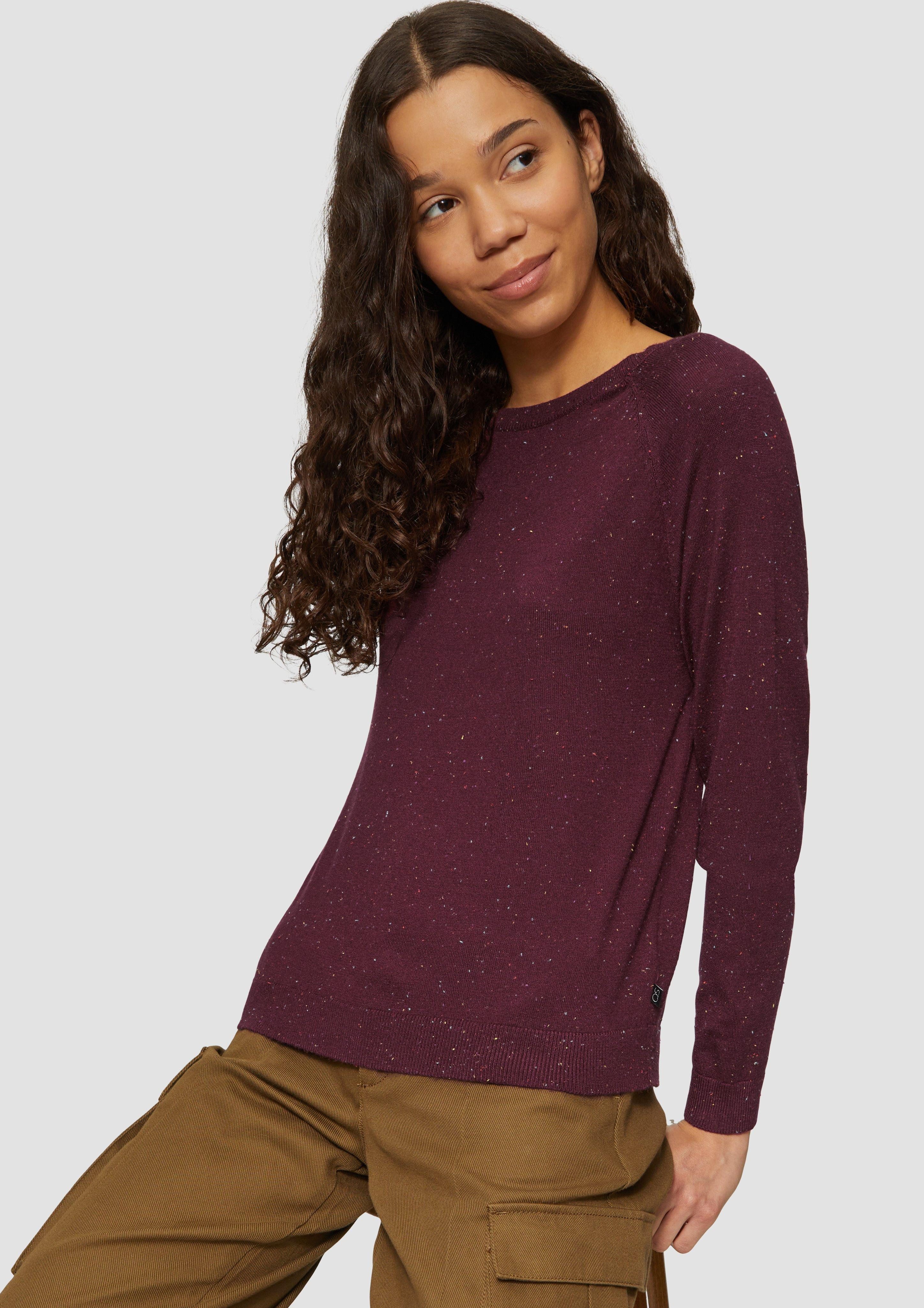 QS Strickpullover Strickpullover mit Raglan-Ärmeln günstig online kaufen
