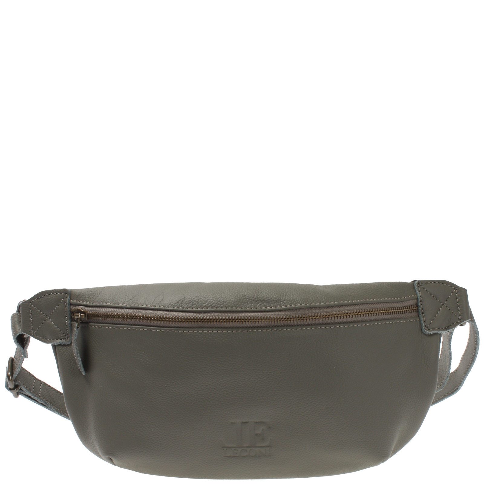 LECONI Bauchtasche groß Umhängetasche Crossbody Ledertasche Damen Herren Leder LE3088, genarbtes Büffelleder – flexibler Trageriemen – 32 × 17 × 8 cm