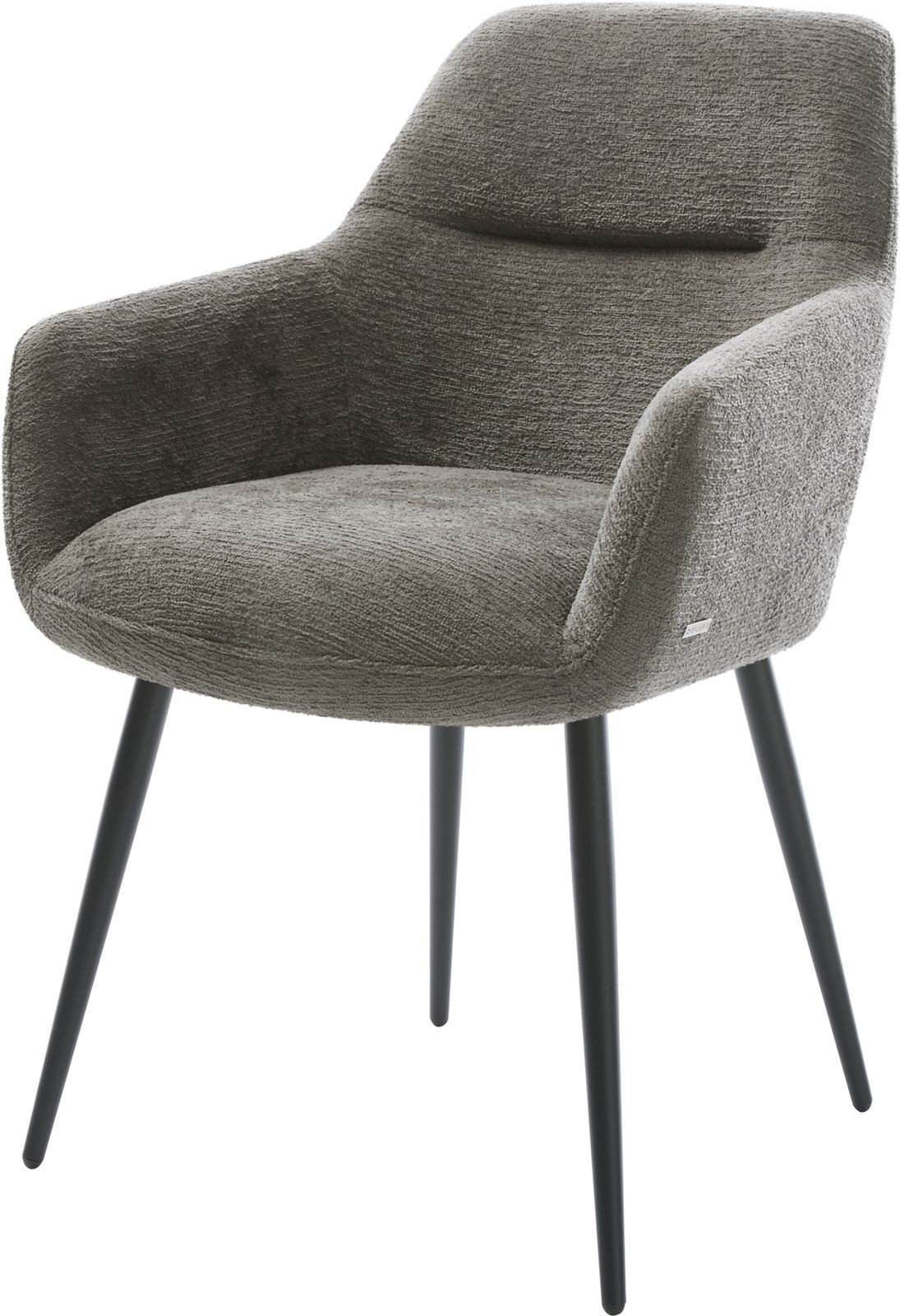 DELIFE Polsterstuhl Pejo-Flex, 4-Fuß konisch Schwarz günstig online kaufen