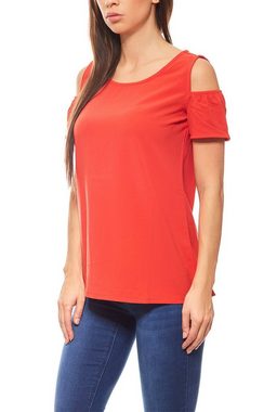 Ashley Brooke by heine Blusentop ashley brooke Bluse Damen Carmenbluse Slim Shirt Fit Rot