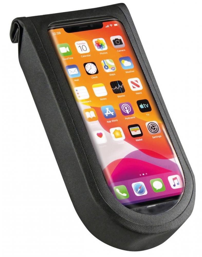 Fahrradtasche KLICKfix Phone Bag Tour M mit Adapter transparent schwarz mit Drehkupp