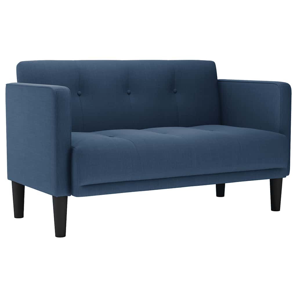 vidaXL Sofa Zweisitzer-Sofa Blau 111 cm günstig online kaufen