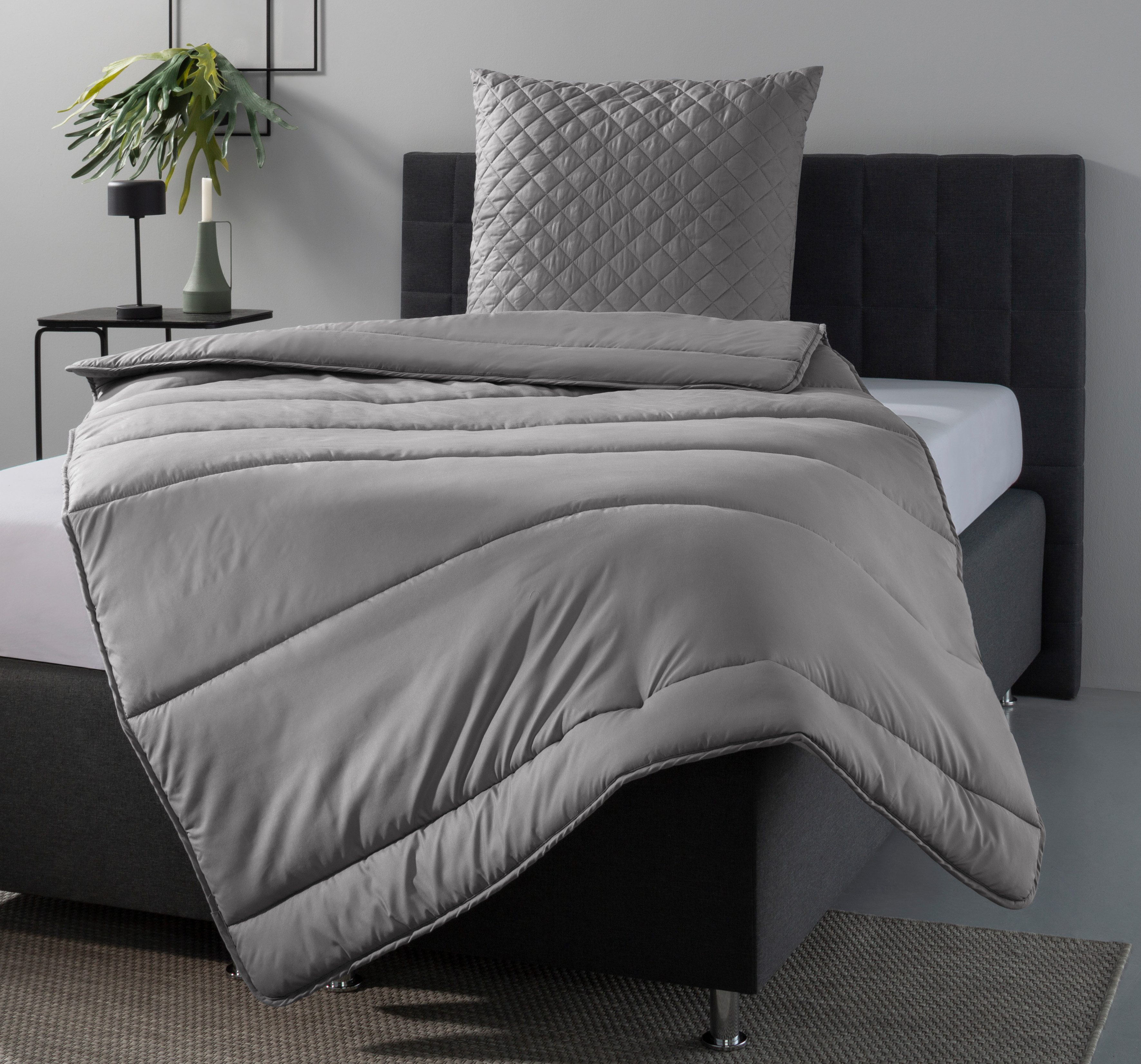 OTTO home Microfaserbettdecke + Microfaserkissen Clarra Spar Set, Decke + K günstig online kaufen