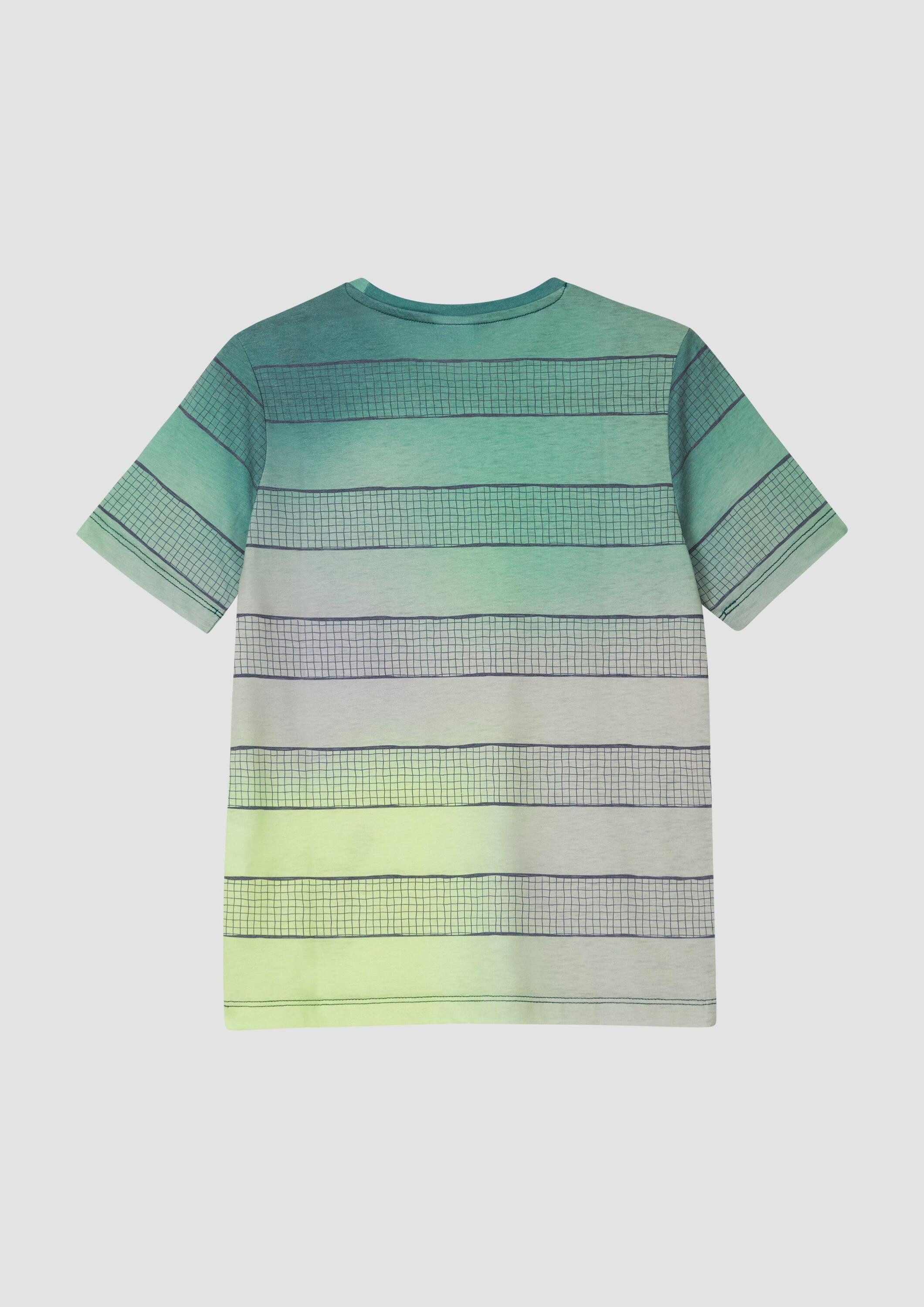 s.Oliver Kurzarmshirt T-Shirt T-Shirt mit Farbverlauf und Print