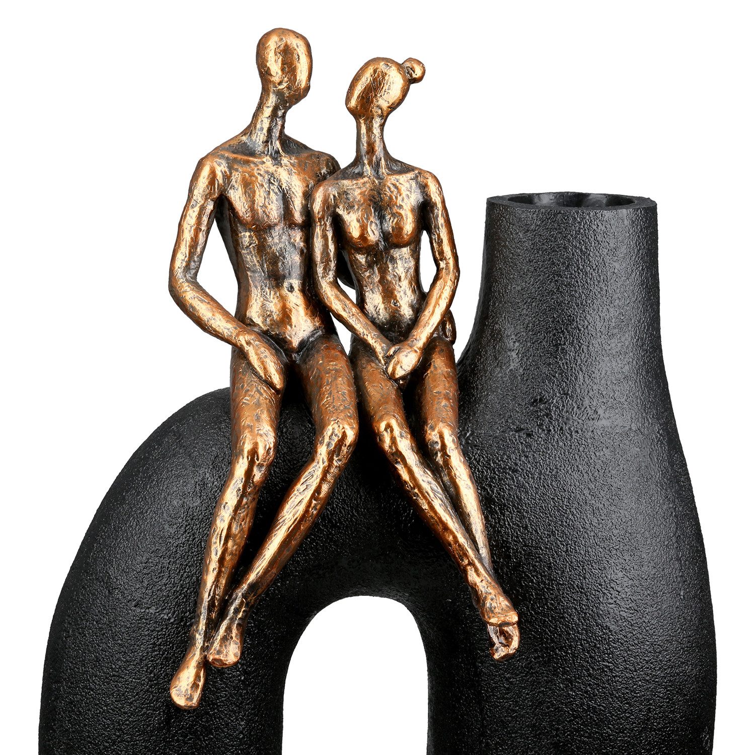 Tischvase Vase Mann; Frau Movement schwarz H. 25,5 cm