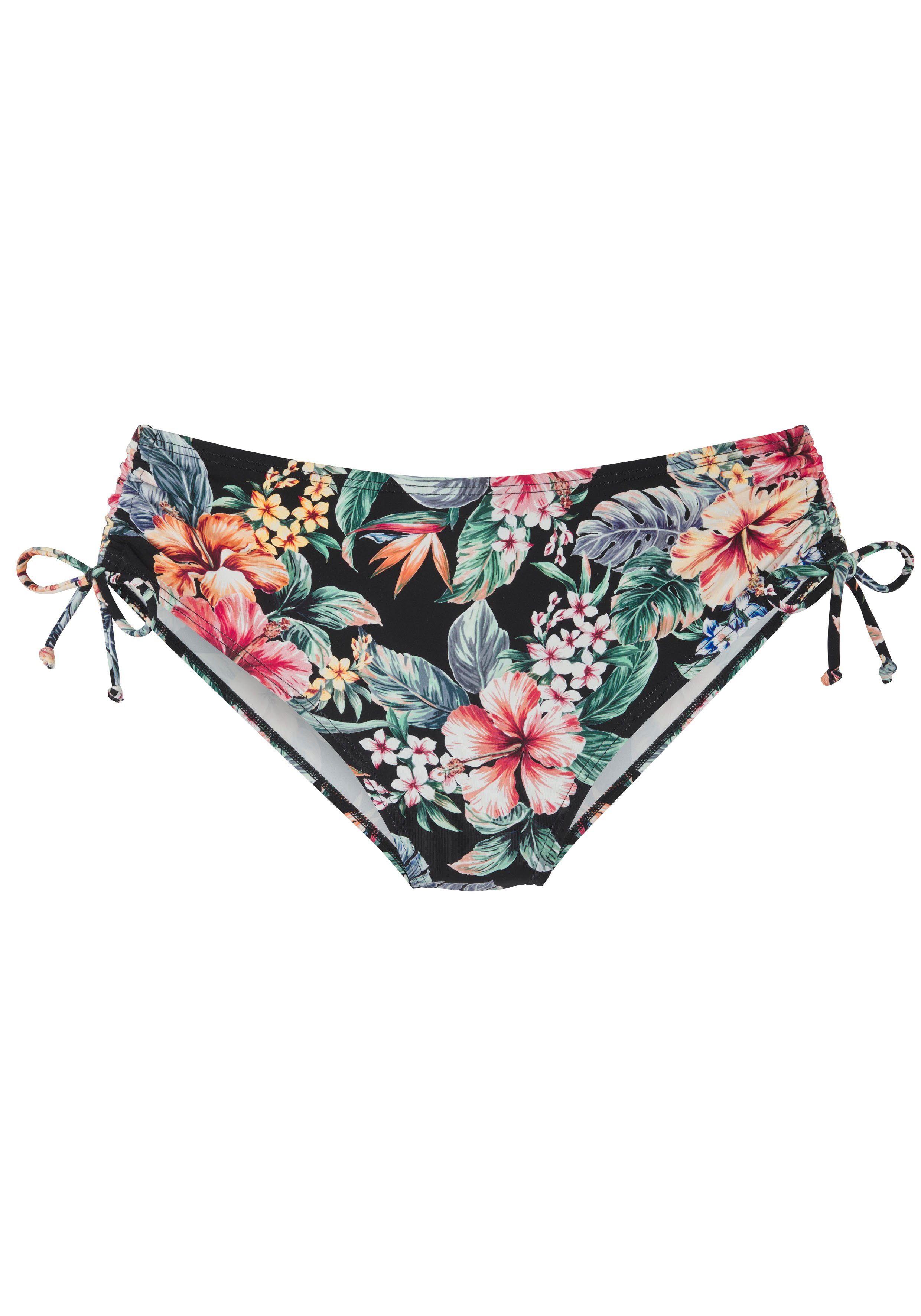 LASCANA Bikini-Hose Salsa seitlich regulierbar und mit tollem Blumenprint günstig online kaufen