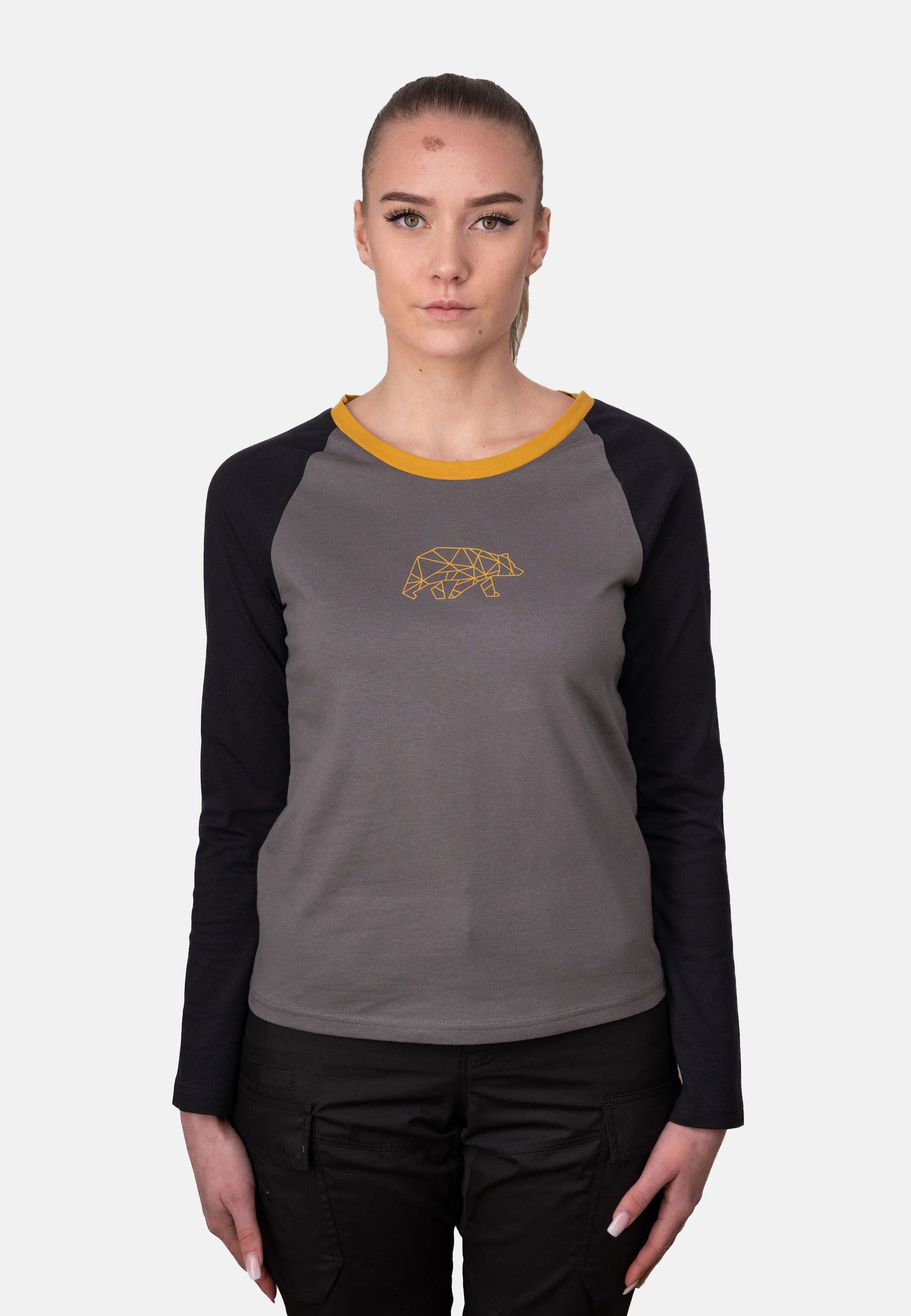 FORSBERG Sweatshirt zweifarbiger Longsleeve mit Brustlogo günstig online kaufen