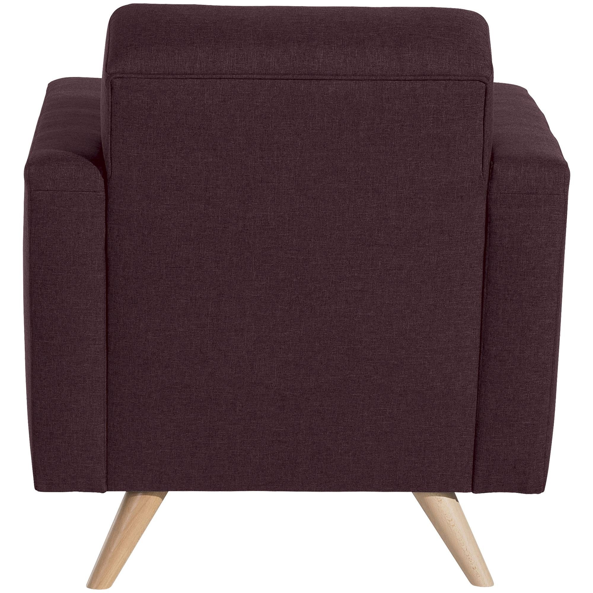 Flachgewebe / Karisa Sitz Buche inkl. natur Kostenlosem Sessel aufm hochwertig Bezug 58 21933 Kessel (Sparpreis Sessel verarbeitet,bequemer 1-St), burgund Versand,