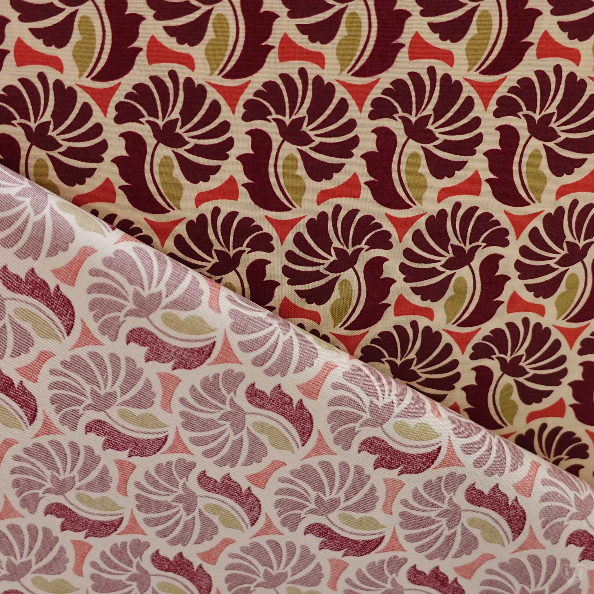 maDDma Stoff Baumwoll-Stoff Flowers ab 1m x 148 cm Sommerstoff Stoff Baumwolle, Motiv 1