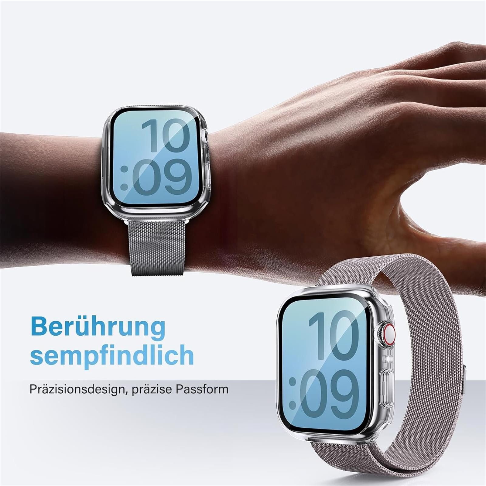CoolGadget Smartwatch-Hülle Silikon Case Hülle für Apple Watch 7 8 9 mit 45mm 4,5 cm, Schutzhülle 45mm für Apple Watch Series 7 8 9