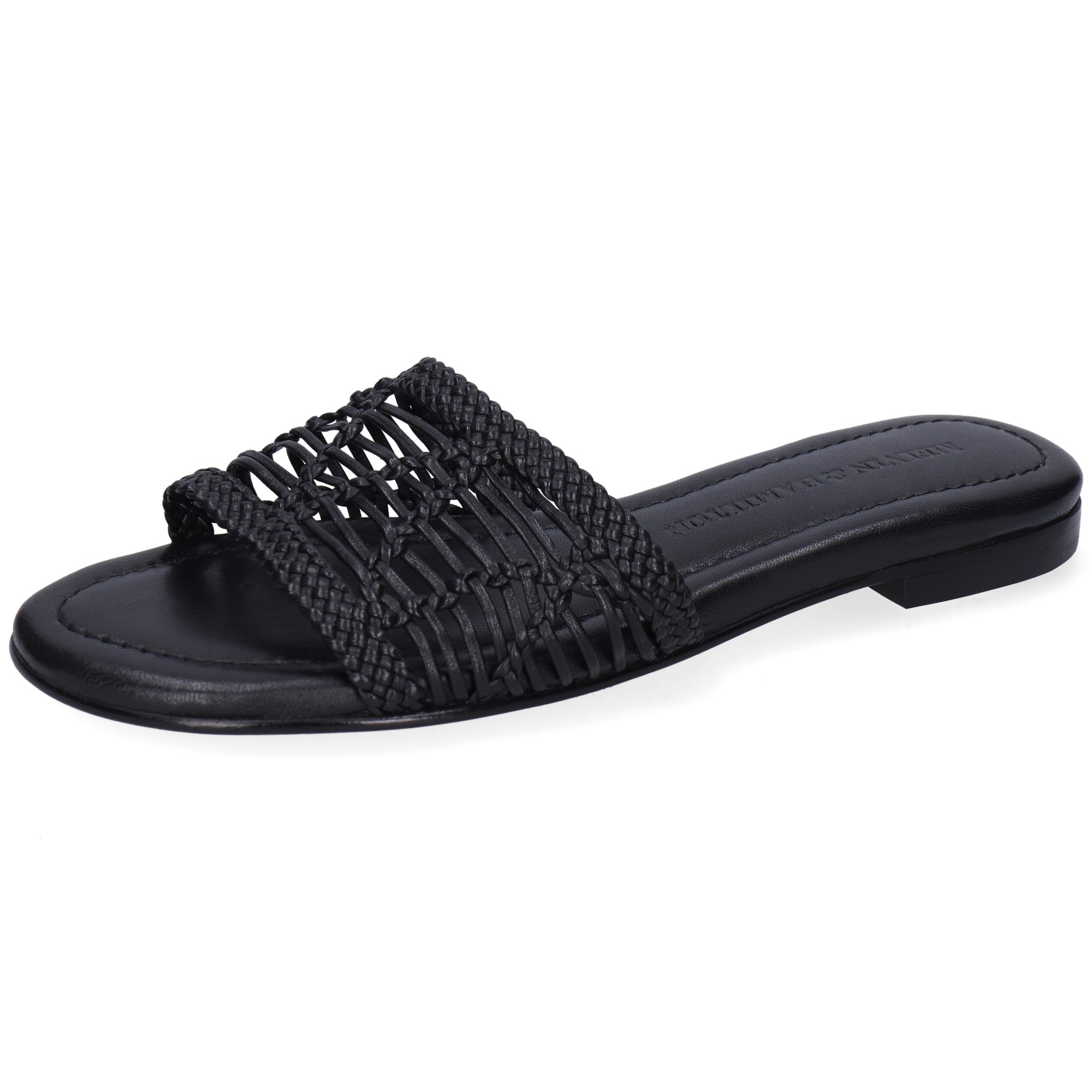 Melvin & Hamilton Hanna 100 Leder-Geflochtene Schuhe für Damen Pantolette Flache Absätze, Echtes Leder, Von Hand geflochten