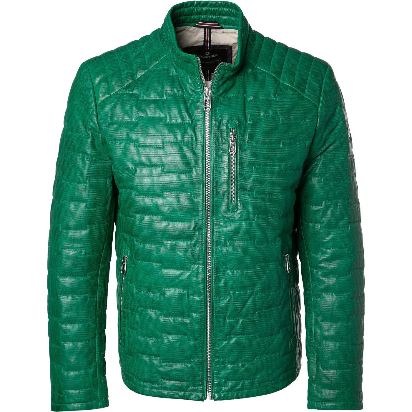 Milestone Lederjacke aus gestepptem Lammleder günstig online kaufen