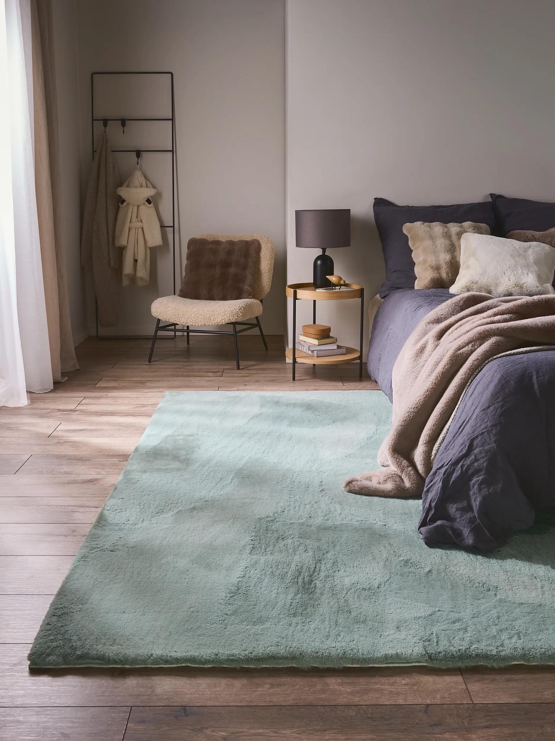 benuta Fellteppich Dave, rechteckig, Höhe: 21 mm, Teppich Wohnzimmer, Schlafzimmer, Esszimmer, Flur, Kunstfaser, Cozy