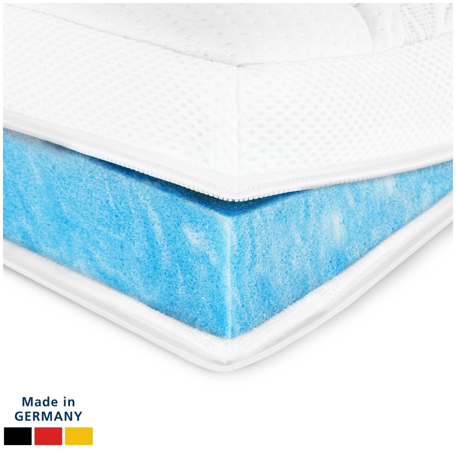 AM Qualitätsmatratzen, Цилиндр ClimaFlex Summer, Druckentlastend, Матрасыauflage, Reißverschluss, 6 cm hoch, ClimaFlex-Schaum (6cm), 80x200 cm