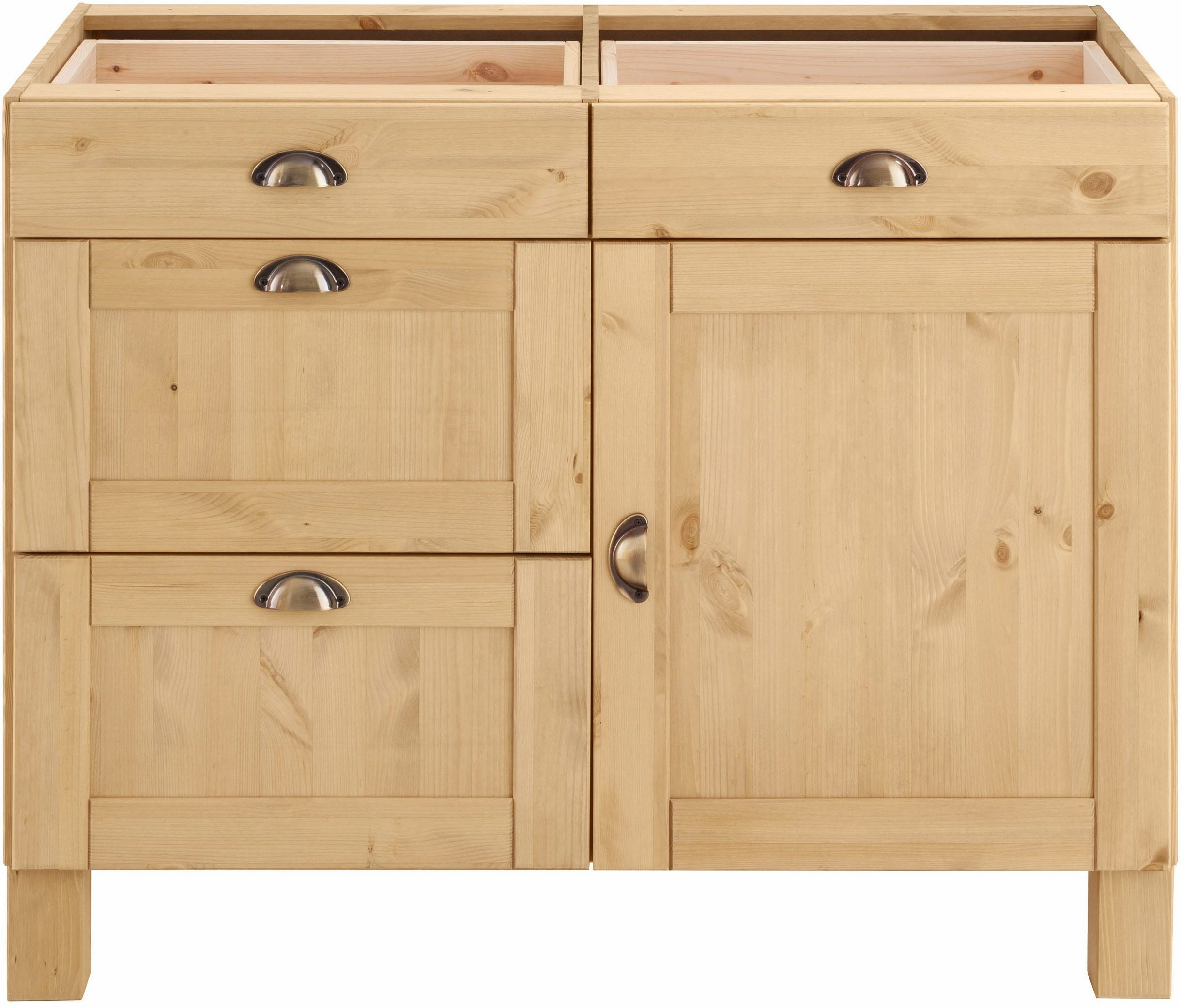 Home affaire Unterschrank Oslo 100 cm breit, ohne Arbeitsplatte, 2 Schubkästen, 2 Auszüge – Bild 3 von 5