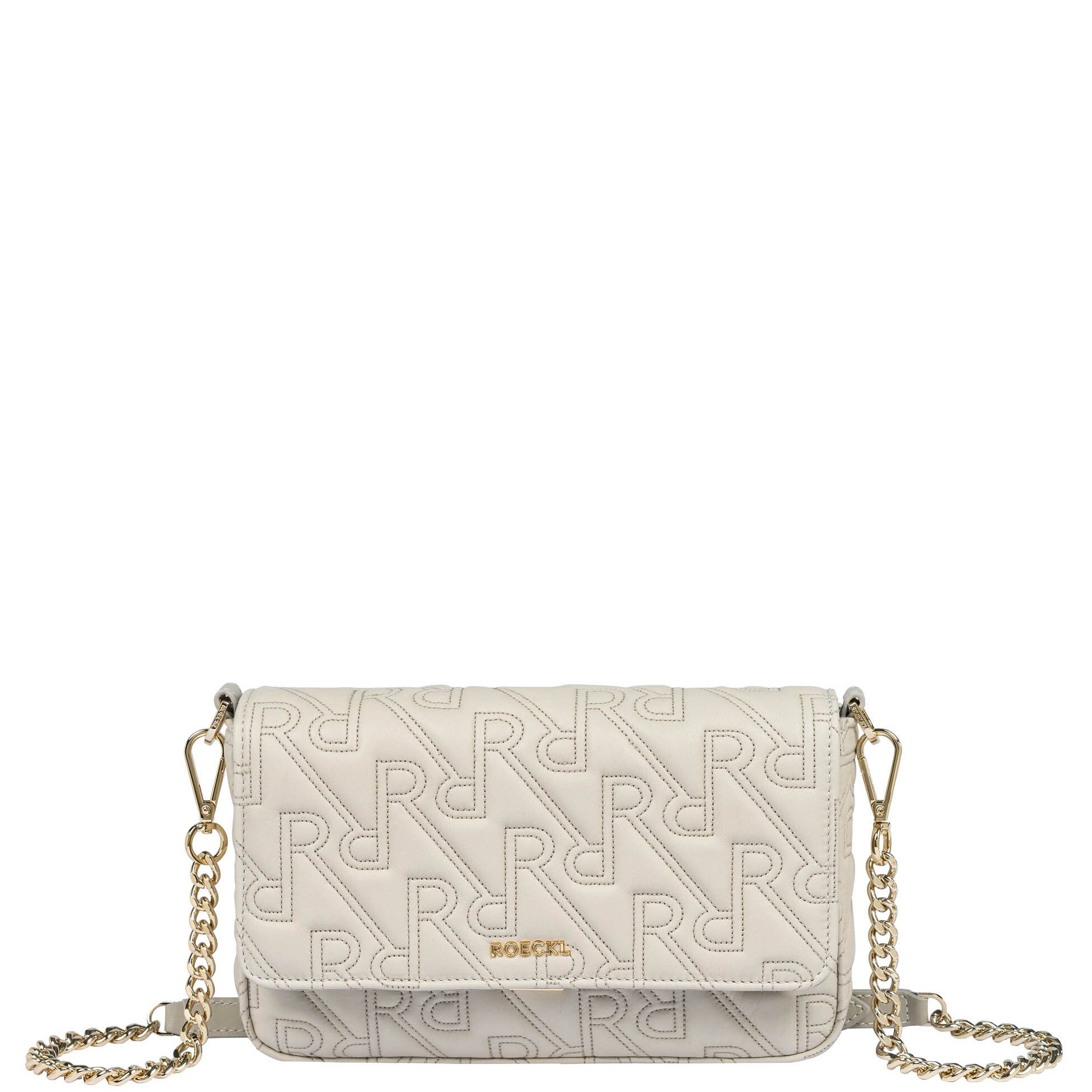 Roeckl Umhängetasche Emilia quilted mini, Elegante Umhängetasche mit R-Logoprägung