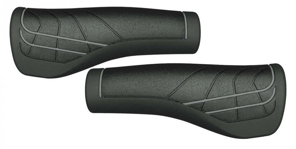 Herrmanns Fahrradlenkergriff Herrmans Lenkergriffe Line 124mm, Ø 22mm, schwarz/grau, Paar